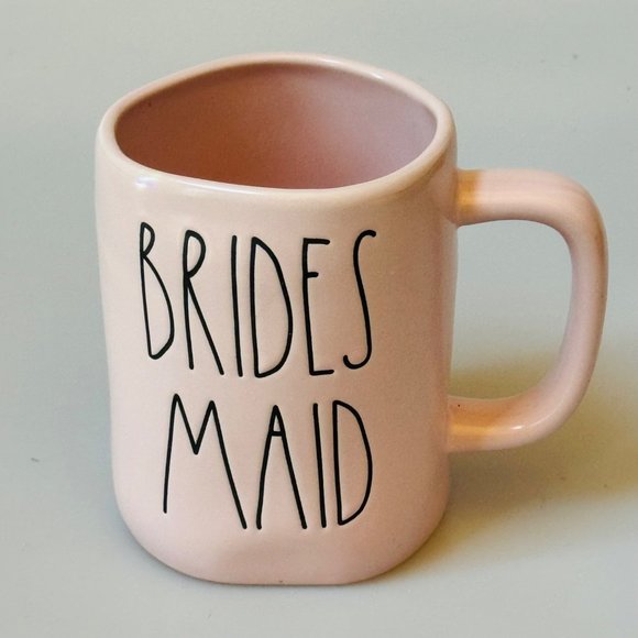 RAE DUNN COLLECTION Pink with Black Text “BRIDES MAID" Mug - Picture 7 of 7